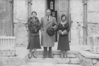 Privater Aufenthalt in Athen, mit unbekannten Fans, 1933